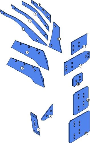 Explosionszeichnung Rabe Pflugkörper Typ BP-331 WS